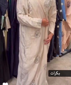 عبايه لينن هندي مطرز